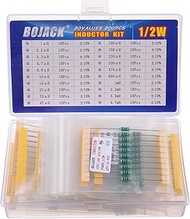 BOJACK 20 Values 200 Pcs Inductor 1 uH to 4.7 mH 0.5 W Color Ring Inductor 1/2 Watt Assortment Kit
