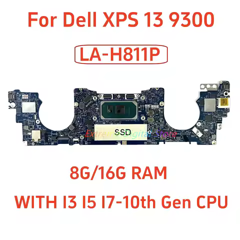 LA-H811P For Dell XPS 13 9300 Laptop Motherboard CN-0GRKMN 0GRKMN GRKMN with I3 I5 I7-10th CPU 8G/16