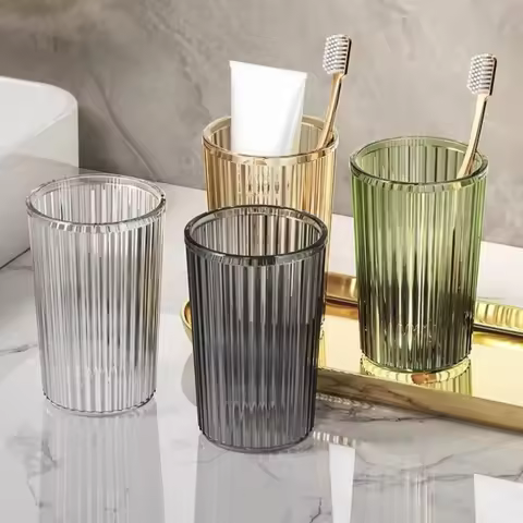 Acrylic Mouthwash Cup Toothbrush Bathroom Cup Light Luxury Style Bathroom Storage Accessories Toothb