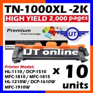 10x Compatible Laser Toner Cartridge TN-1000 TN1000 TN 1000 For Brother LaserJet MFC1810 MFC-1810 / 