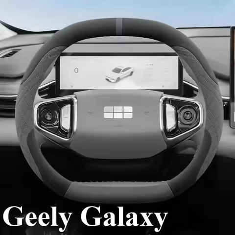 Suede Leather Car Steering Wheel Cover for Geely Galaxy EX5 E5 L6 L7 E8 Starship 7 2024 2025 2026 Au