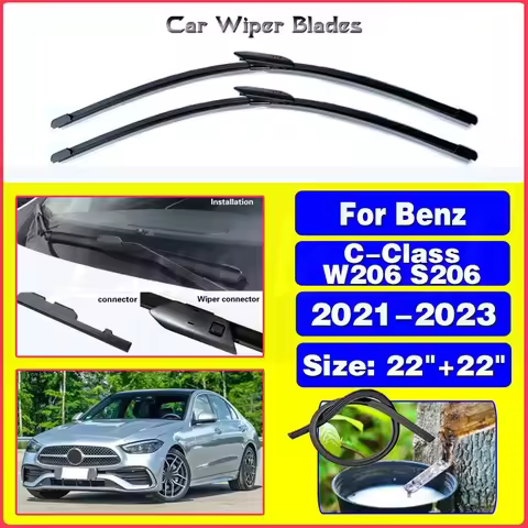 2pcs For Mercedes Benz C-Class W206 S206 2021 2022 2023 C180 C200 C220d C300d C300 C400 e Car Front 