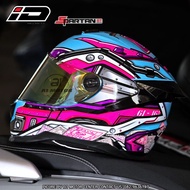 ลายใหม่  ID SPARTAN  หมวกกันน็อคเต็มใบ  นวมถอดซักได้  รองรับการติดตั้งบูลทูธ SIZE M L XL หมวกกันน็อค