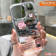 Cute Afternoon-Tea PC Case Redmi Note-13 Pro Redmi 12 13C 9C 12C 10C A3 10A 13 11 9 10 Glossy Guys C