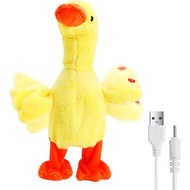 ❤️SG Seller❤️FA FIGHTART Walking Duck USB Upgrade Version of Dancing Cactus Funny Plush Toy Talking Singing Mimicking Re