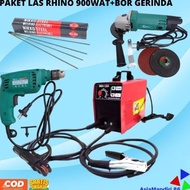 Paket Mesin Las 900watt RHINO + Gerinda Mailtank + Bor Mailtank 10mm +
