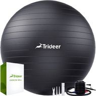 Trideer Extra Thick Yoga Ball Exercise Ball, 5 Sizes Gym Ball, Heavy Duty Ball Chair for Balance, St