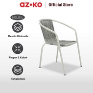 AZKO Soleil Wicker Bistro Patio Chair - Beige Balcony Chair Multipurpose Outdoor Chair Home Furnitur