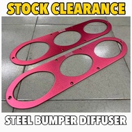 [ 40cm x 10cm ] 2Pcs Bumper Diffuser Steel Besi Rear Bumper Hole Difuser Racing Type Accessories Car Kereta Automotive