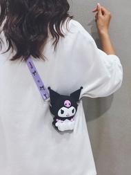 Genuine Sanrio Kuromi Melody children's silicone coin purse girl cute niche mobile phone crossbody bag 【SEY】