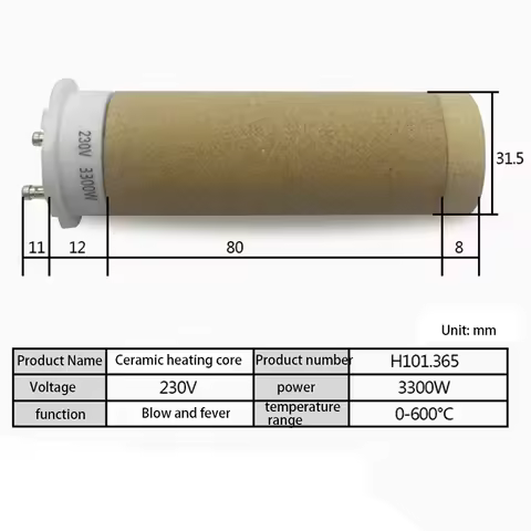 A45I 1Pcs Ceramic Heating Core/Heating elements for 101.365 230V 3300W/Hot Air Heater LE3000/ TYP300