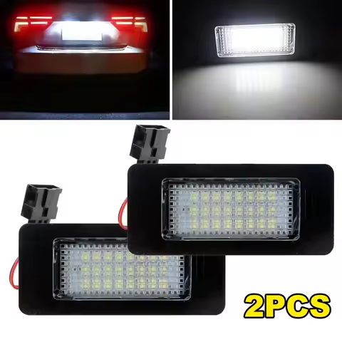2PCS Car No Error Canbus Led License Number Plate Lights Bulb For Audi A1 A4 B8 A5 S5 A6 S6 A7 Q5 TT