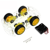 DIY Robot Smart Car Chassis Kit for Arduino Drive Controller Board Stepper Motor Speed Encoder 4 Whe
