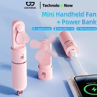 GOOJODOQ Ultra Compact Portable Mini Handheld Fan With 3 Speed Levels Powerful Airflow - Mini Fan. J