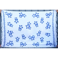 Thin Fabric Balinese Beach Fabric/ Rayon Fabric SMALL FLOWER Motif - Tassel Edge - 175x115cm