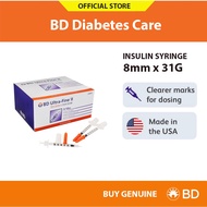 BD Ultra Fine II Insulin Syringe 8mm x 31G (Box of 100's)