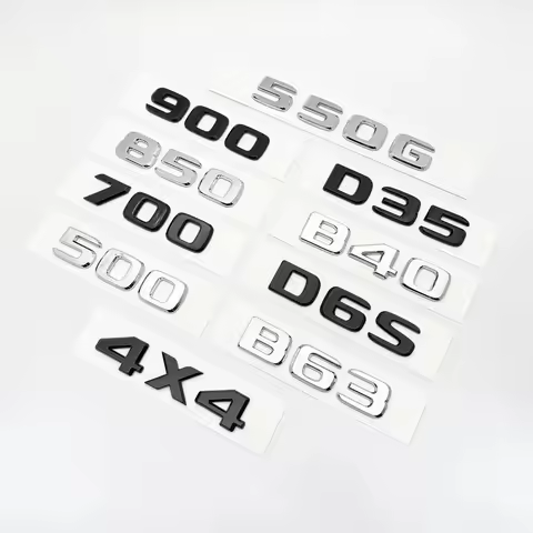 3D Silver Black Letters 550G 4X4 850 550 D35 B40 D6S B63 Emblem for Mercedes Benz Brabus G Car Trunk