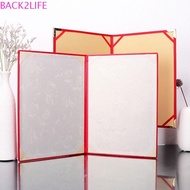 BACK2LIFE A3 A4 Art Paper Hardcover, Signing Contract Poetry Reading File Paper Page Folder, Durable