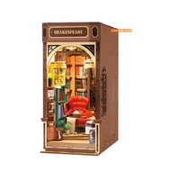 New Book Nook Robotime Rolife Bookstore TGB07 DIY Mô hình bằng gỗ Có đèn Led Hiệu sách của Shakespea