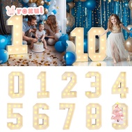 ROXUL LED Light Balloon, 0-9 Numbers 91cm Giant Birthday Figure, Giant Figure Light Up Balloons LED 