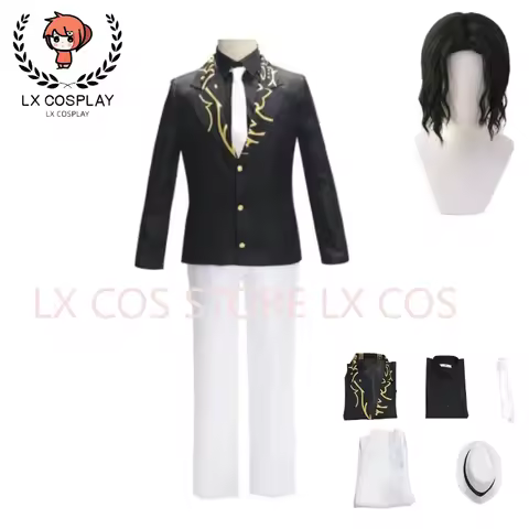 Anime Cosplay Kibutsuji Muzan Costume Uniform Hat Suit Halloween Costume Men Women