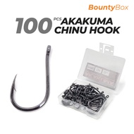 Akakuma Chinu Hook 100pcs/Box Mata Kail Pancing High Carbon Steel Fishing Tackle Bait Barbed