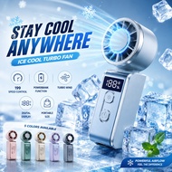 【199 Speed】Ice Cooling Turbo Fan Portable Mini Handheld Fan with 199 Speed Strong Wind & Ice Cooling