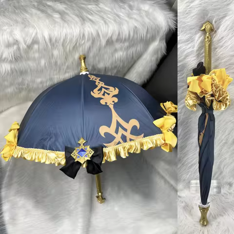 Navia Umbrella Cosplay Props Costume Anime figures Accessory Staff Model Gear Genshin Impact Hallowe