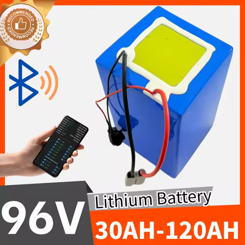96V High Capacity Lithium Ion Battery 60Ah-100Ah for 5000W Motor with 26S BMS And 10A Charger Robot 