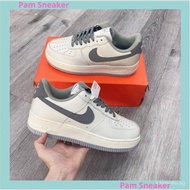 Foryl_nike Air Force 1 premium white marking gray men's shoes AF1 splash gray air shoes 5BMW