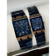 100% Original Halei Square Watch Date Chain and Waterproof Couple Watch 564M