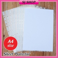 A4 11 Hole Sheet Protector 10 sheets | Clear Sheet Protector | A4 Paper Protector Sheet | 文件袋