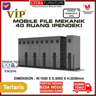 VIP® Mobile File Mekanik Sistem Roll O Pack 40 Compartment Arsip