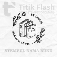 CUSTOM NAME BOOK STAMP AESTHETIC NOVEL BOOK STAMP/ EX LIBRIS STAMP/