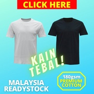 KAIN PREMIUM💥 BAJU T SHIRT KOSONG T SHIRT HITAM LELAKI BAJU KOSONG BLACK T SHIRT PLAIN MEN T SHIRT KOSONG T SHIRT PUTIH