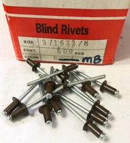 [1000pcs/Box] 3/16 x 3/8" BLIND RIVET Medium Bronze(MB)Paku Rivet Pop Rivet Aluminium Blind Rivet 铆钉