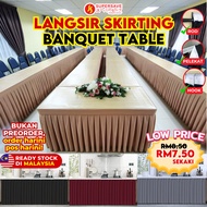 SUPERSAVE Skirting Meja Guru Table Top Langsir Skirting Curtain Meja Mesyuarat Meja Kenduri Cabinet 