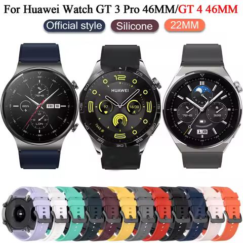 Replacement 22mm Smartwatch Belt Band For Huawei Watch GT 4 GT3 GT 3 Pro 46mm SE Bracelet Silicone S