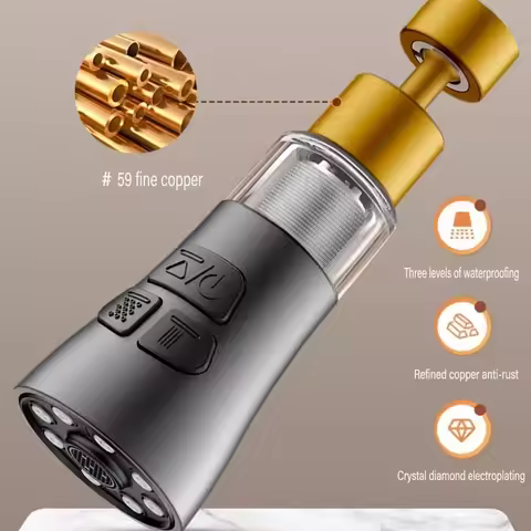 360° Universal Kitchen Faucet Extender With Filter Function Aerator Splash Filter Washbasin Faucet B