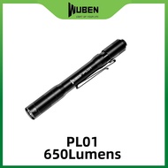 WUBEN PL01 Pen Light, 650 Lumens Pocket EDC Flashlight Rechargeable, IP68 waterproof