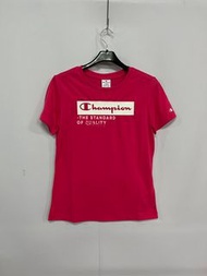 Champion 粉紅色短袖T-shirt 經典 美系潮牌 logo設計簡約上衣