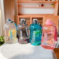 Water Bottle with Strap 2200ML Life Bottle Extra Large Water Bottle/Water Jug Helps You Drink More W