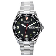 [Creationwatches] Victorinox Swiss Army FieldForce Stainless Steel Black Dial Quartz 241849 100M Mens Watch