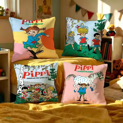 p-Pippi Longstocking Pillow Cover Design cushion Cover decor Holiday Decorati