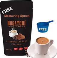 BOGATCHI Luxurious Hot Chocolate Drink Powder, Drinking Chocolate Powder, Gluten Free | Tasty | Vegan , Dark Chocolate Drinking Powder, 200g , Free Measuring Spoon