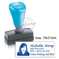 AE (19x51mm) - AE Gel Stamp / Pre-inked Stamp / Custom Made Personalized Stamp (Waterproof)