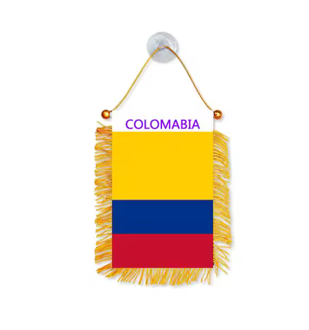 Directly Delivery Car Window Decoration Stain Bunting Pennant Colombia Flags