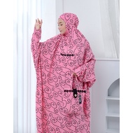 Mukena Terusan Renda Premier Pink | NurHD Mukena