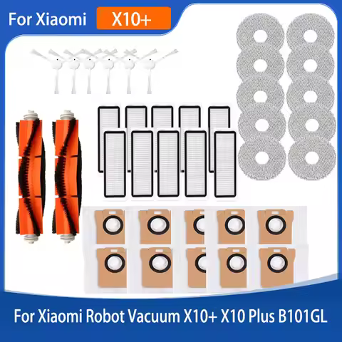 Accessories For Xiaomi Robot Vacuum X10+ X10 Plus B101GL Spare Parts Main Side Brush Hepa Filter Dus