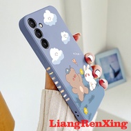 เคส Samsung A24 4G Samsung A34 5Gเคส A25 Samsung A54 5G เคสนิ่มซิลิโคนกันกระแทกฝาครอบเคสกันกระแทกมือถือเรียบดีไซน์ใหม่หมีกระต่าย YTXX01การ์ตูน